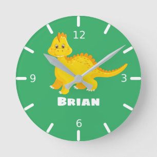 Personalise Your Own Dinosaur  Square Wall Clock