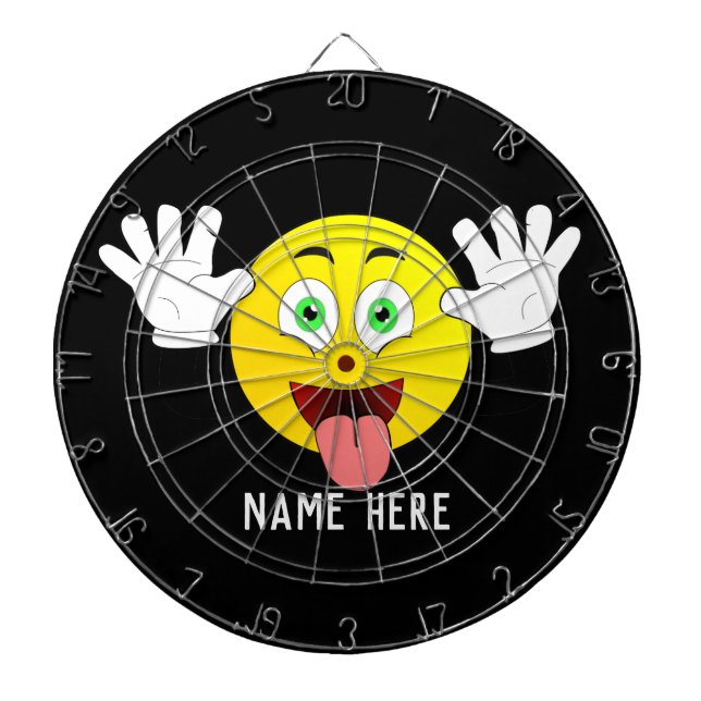 Personalise Your Own Funny Emoji Dartboard (Front)