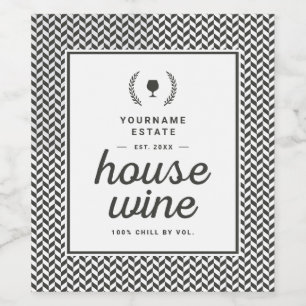 Personalise Your Own House Wine Template Label