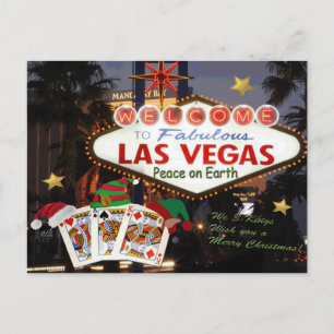 Personalise your own Las Vegas Christmas Postcard