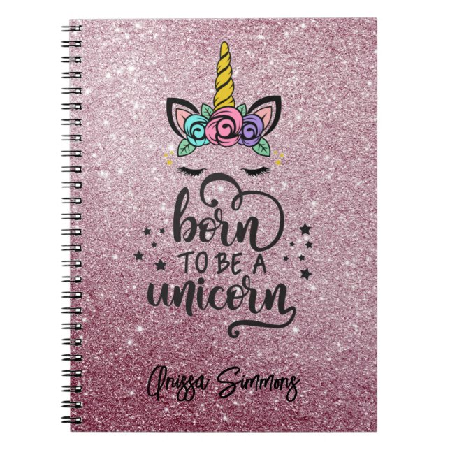 Personalise Your Own Magical Unicorn Notebook (Front)