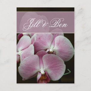 Personalise your own orchid design postcard