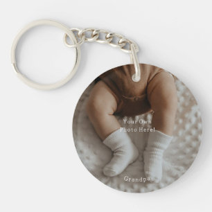 Personalise Your Own Photo And Text Grandpa. Key Ring