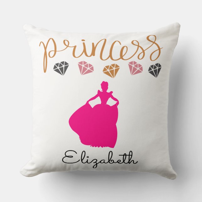 Personalise Your Own Princess Cushion (Front)