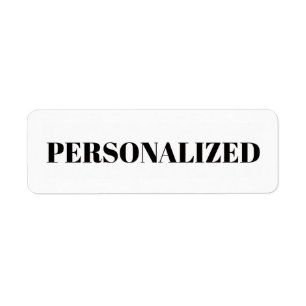 Personalise Your Own Return Address Label