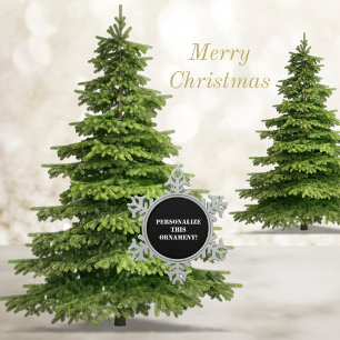 Personalise your own snowflake pewter christmas ornament
