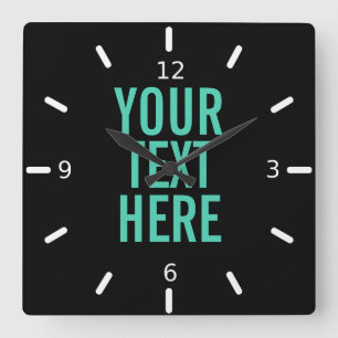 Personalise Your Own Square Wall Clock