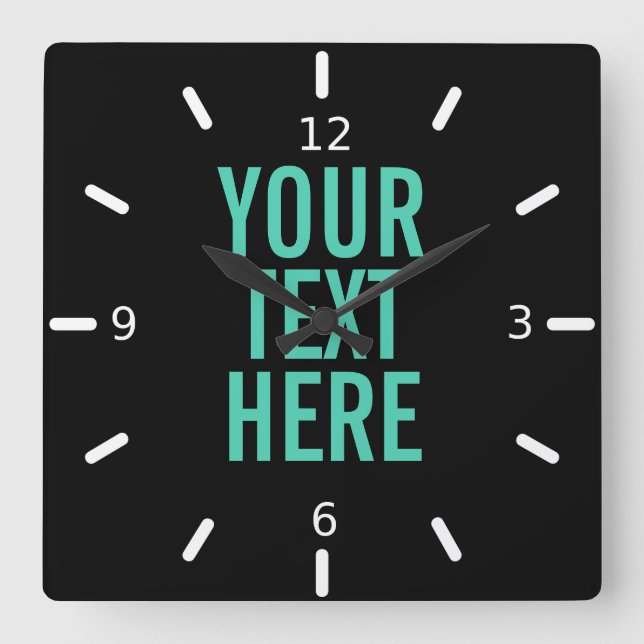 Personalise Your Own Square Wall Clock (Front)