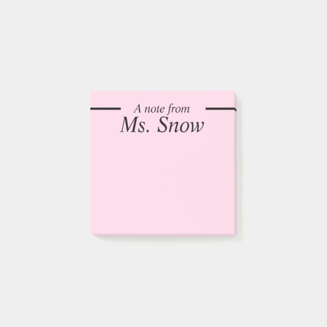 Personalise your own sticky notes - Pink (Front)