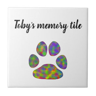 Personalise your own tile. Paw print design Ceramic Tile