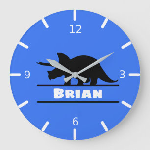 Personalise Your Own Triceratops Dinosaur Square S Large Clock