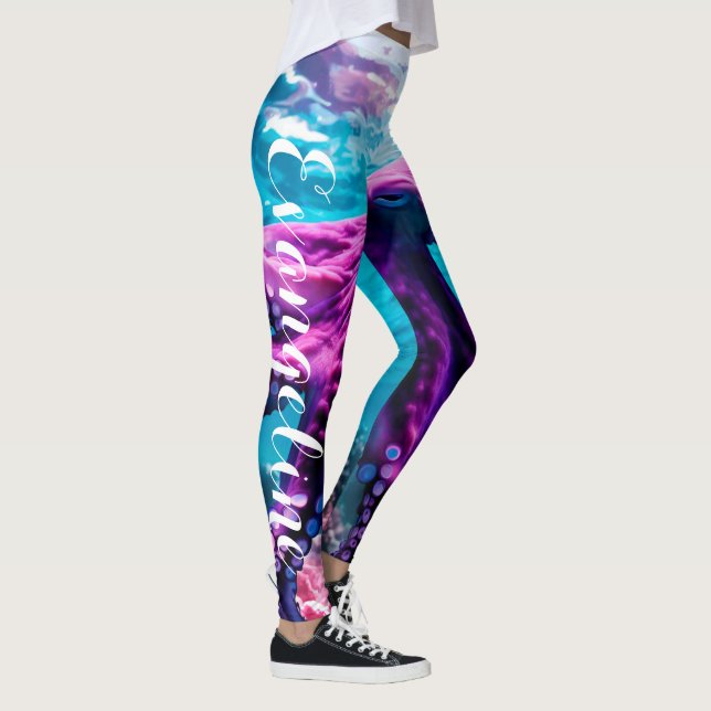 Personalise Your Own Yoga Leggings with Octopus (Right)
