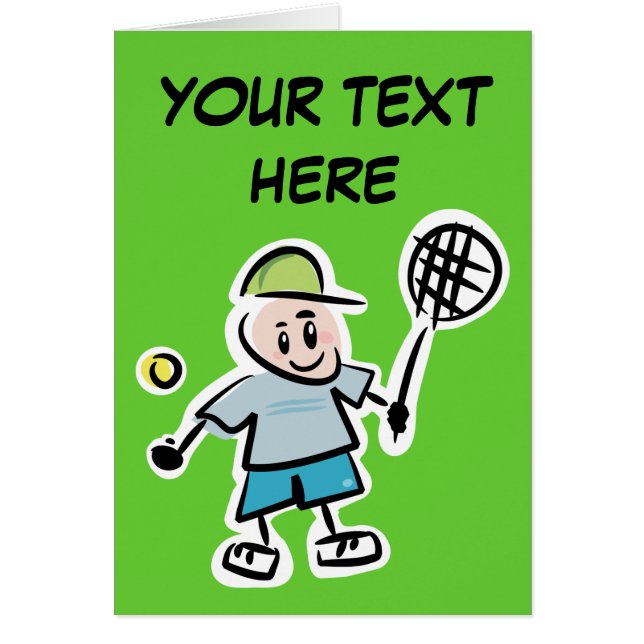 Personalise Yourself Tennis Card (Front)