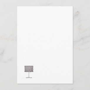 Personalise Zebra Lamp Interior Designer Business  Enclosure Card