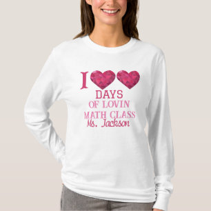 Personalised 100 days of loving math class T-Shirt