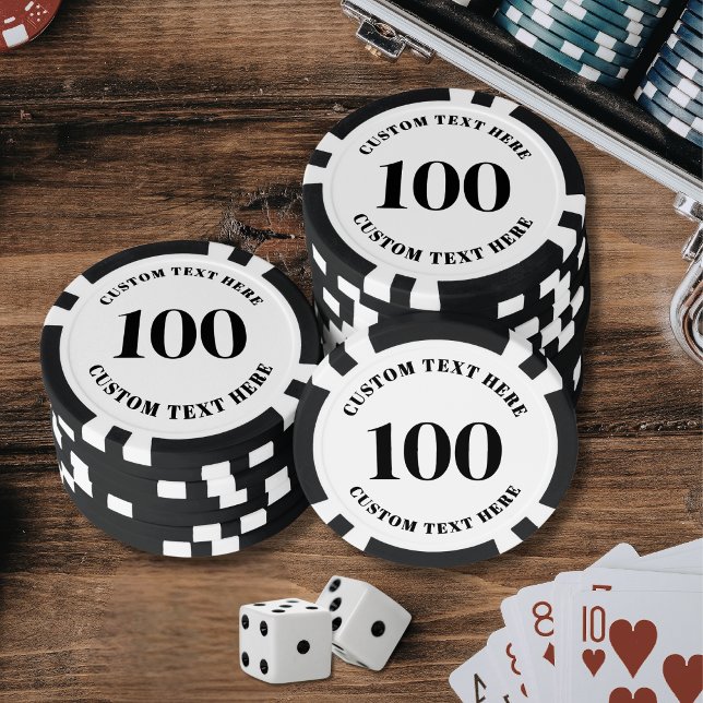 Personalised 100 Numbered Poker Chips (Personalized 100 Numbered Poker Chips)