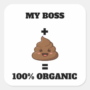 Personalised 100% Organic Poop Sticker - Custom Na