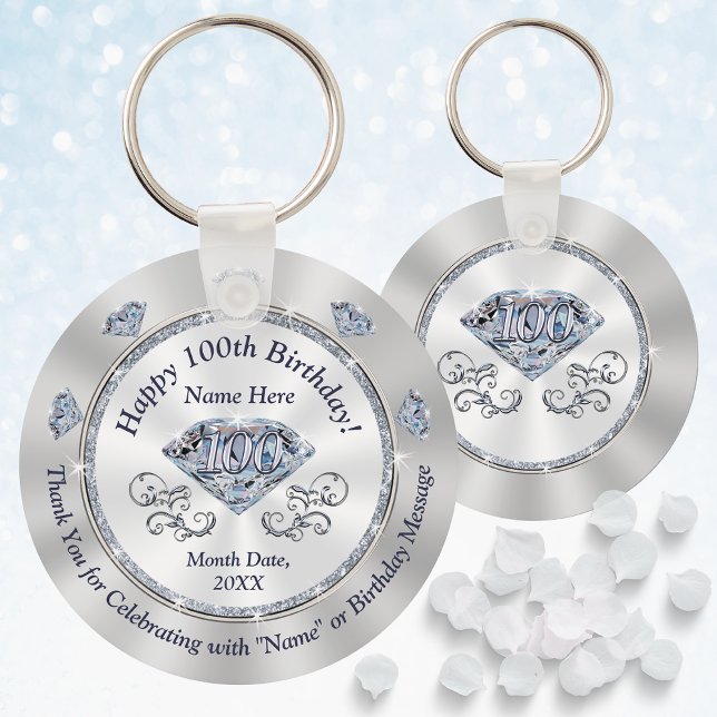 Personalised 100th Birthday Party Favours, STUNNIN Key Ring (Creator Uploaded)