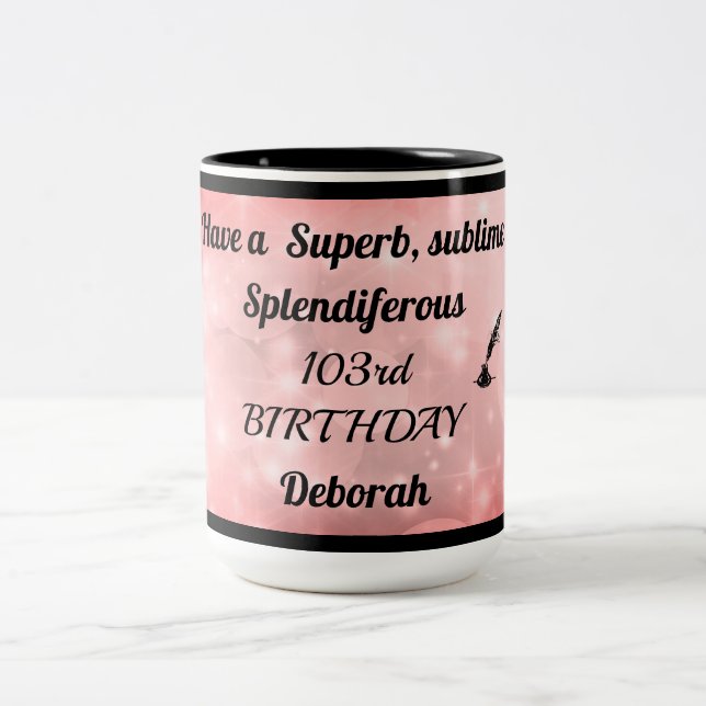 Personalised 103rd Birthday Mug (Center)