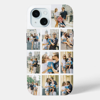Personalised 10 Photo Collage iPhone 15 Case