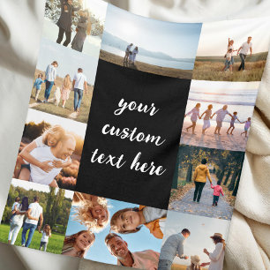 Personalised 10 Photo Collage Fleece Blanket