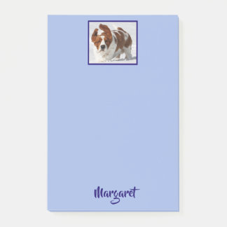 Personalised 10" x 6" Post-it® Notes w/Basset
