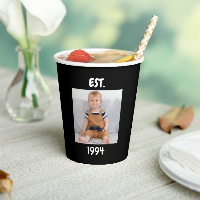 Personalised 10th 20th 30th 40th 50th 60 Birthday  Paper Cups (Insitu)