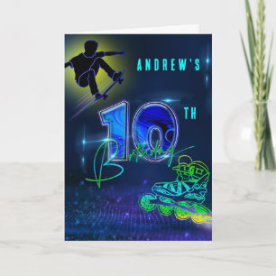 Personalised  10th Birthday Boy Card