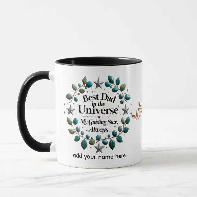 Personalised 11 oz Green & Silver Edition Mug (Left)