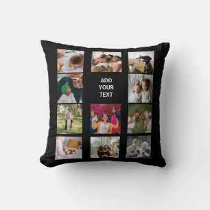 Personalised 11 Photo Collage Cushion