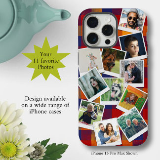 Personalised 11 Photo Collage iPhone 15 Pro Max Case