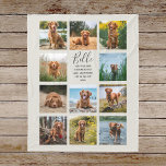 Personalised 11 Photo Collage Light Grey Fleece Blanket<br><div class="desc">Personalised elegant photo fleece blanket features a light grey background that can be changed to any colour, Simply add 11 photos of your choice and your own personalised text in chic handwritten script calligraphy and modern stylish typography. Makes a wonderful keepsake gift for yourself, your family & friends. Perfect holiday,...</div>