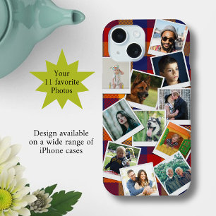 Personalised 11 Photo Collage Slim iPhone 15 Case