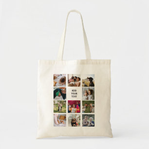 Personalised 11 Photo Collage Tote Bag