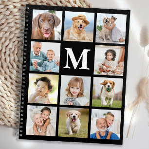 Personalised 11 Photo Collage Trendy Emerald Green Planner