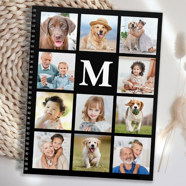 Personalised 11 Photo Collage Trendy Emerald Green Planner (Creator Uploaded)