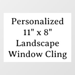 Personalised 11" x 8" Landscape Window Cling