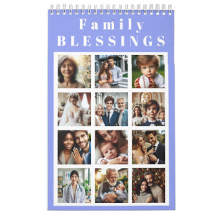 Personalised 12 Months Family Blessings Photos Calendar