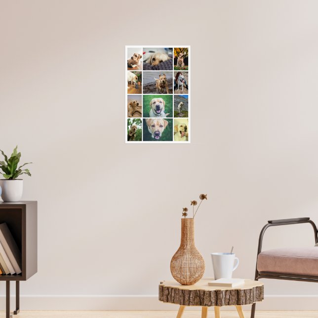 Personalised 12 photo collage poster (Living Room 3)
