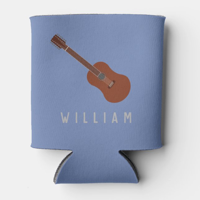 Personalised 12-String Guitar Can Cooler (Front)
