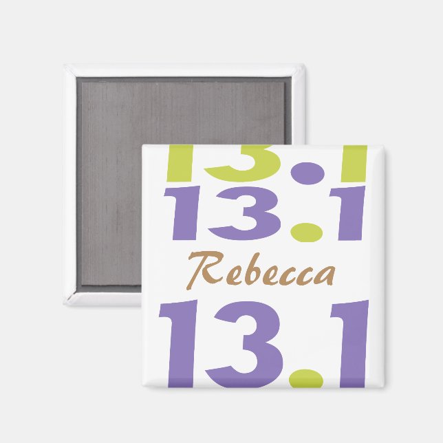 Personalised 13.1 half marathon magnet (Front/Back)