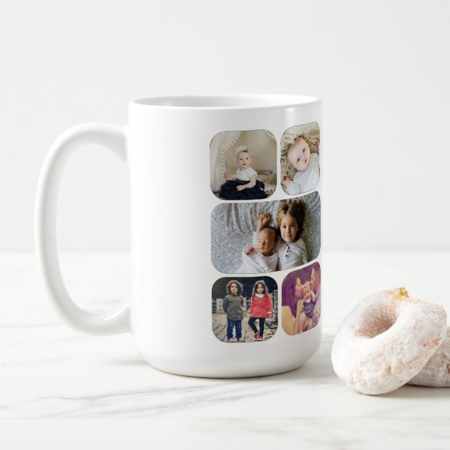 Personalised 13 Photo Coffee Mug (With Donut)