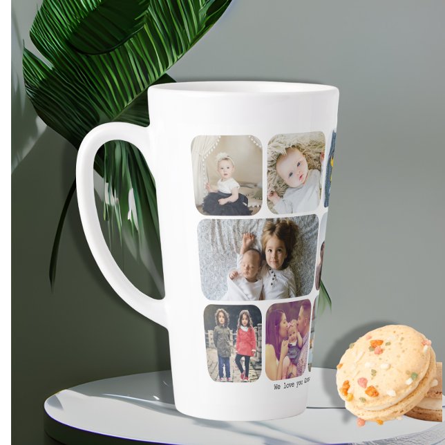 Personalised 13 Photos and Text Latte Mug (Creator Uploaded)