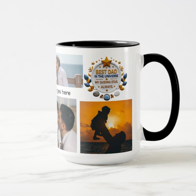 Personalised 15 oz Blue & Gold Edition Mug (Right)