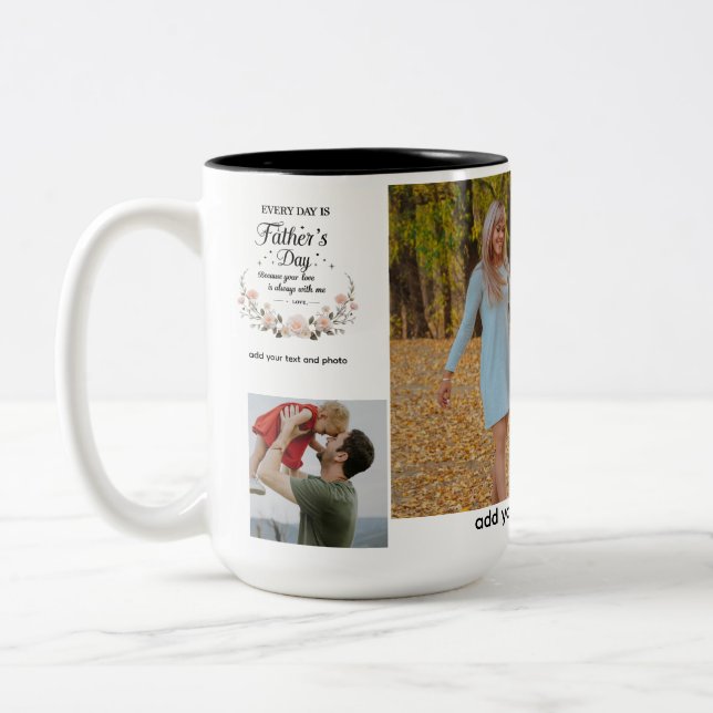Personalised 15 oz Two-Tone Mug for Dad (Left)