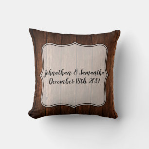 Personalised 16"x16" Throw Pillow Barn Wood Countr