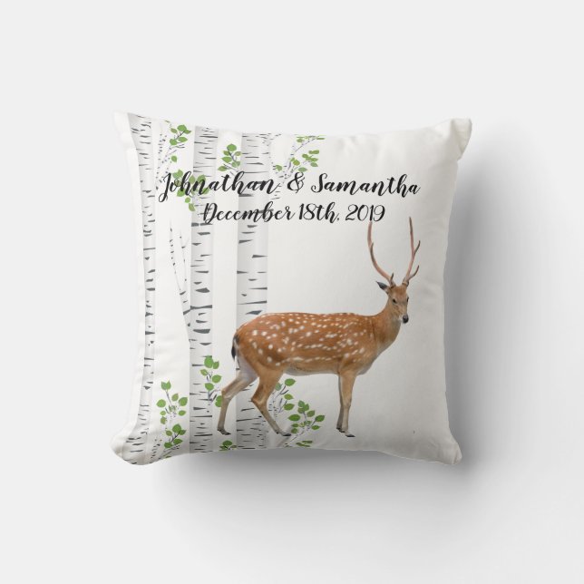 Personalised 16"x16" Throw Pillow XDeer Doe Woodla (Front)