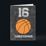 Personalised 16th Birthday Basketball Card<br><div class="desc">A sports 16th basketball birthday card ,  which you can easily personalise the front with the name and the inside card message. A personalised basketball birthday card for basketball players,  basketball fans,  etc.</div>