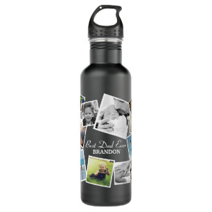 Personalised 17 Dad Photo Collage   Father's Day 710 Ml Water Bottle