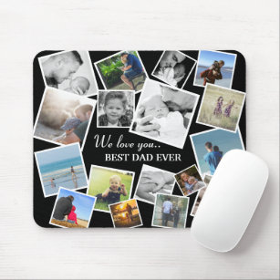 Personalised 17 Dad Photo Collage   Father's Day Mouse Pad